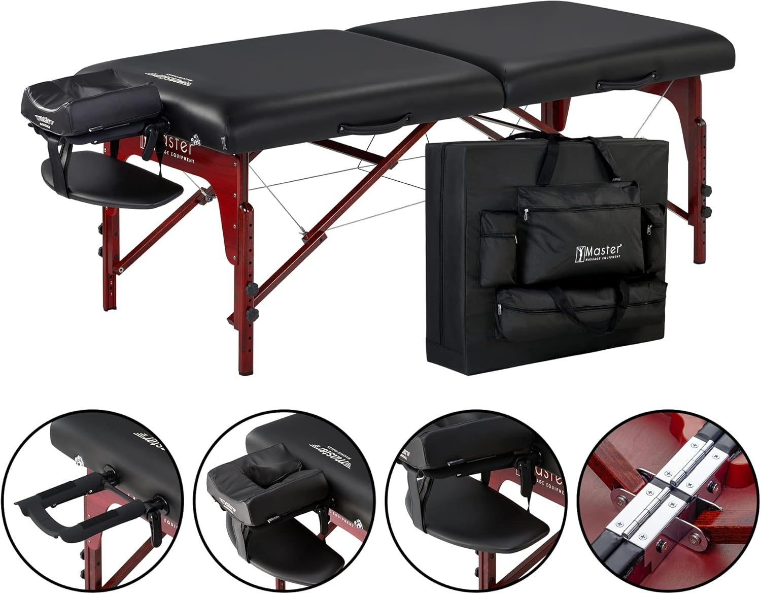 71cm Heated Therapy Massage Bed Portable Folding Spa Table with Memory Foam