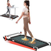 Under Desk Folding Treadmill 6km/h Quiet Walking Pad Home Office FitnessUnder De