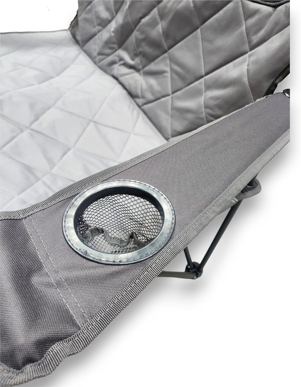 Portable Folding Camping Chair with Cup Holder, Padded Seat, Lightweight