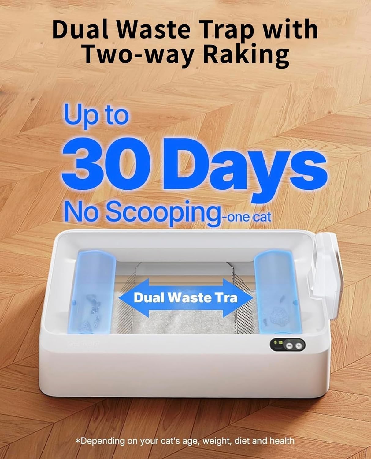 Self Cleaning Cat Litter Box AI Camera Auto Cleaning Odor Control XL