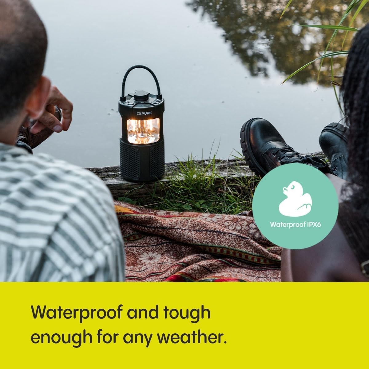 Woodland Glow Outdoor Speaker Bluetooth 5.3 LED Lamp IPX6 14h
