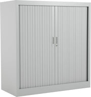 Grey Metal Lockable Storage Cabinet Office Cupboard with Adjustable Shelves
