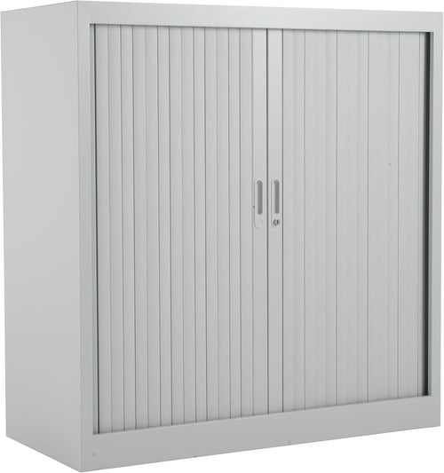 Grey Metal Lockable Storage Cabinet Office Cupboard with Adjustable Shelves