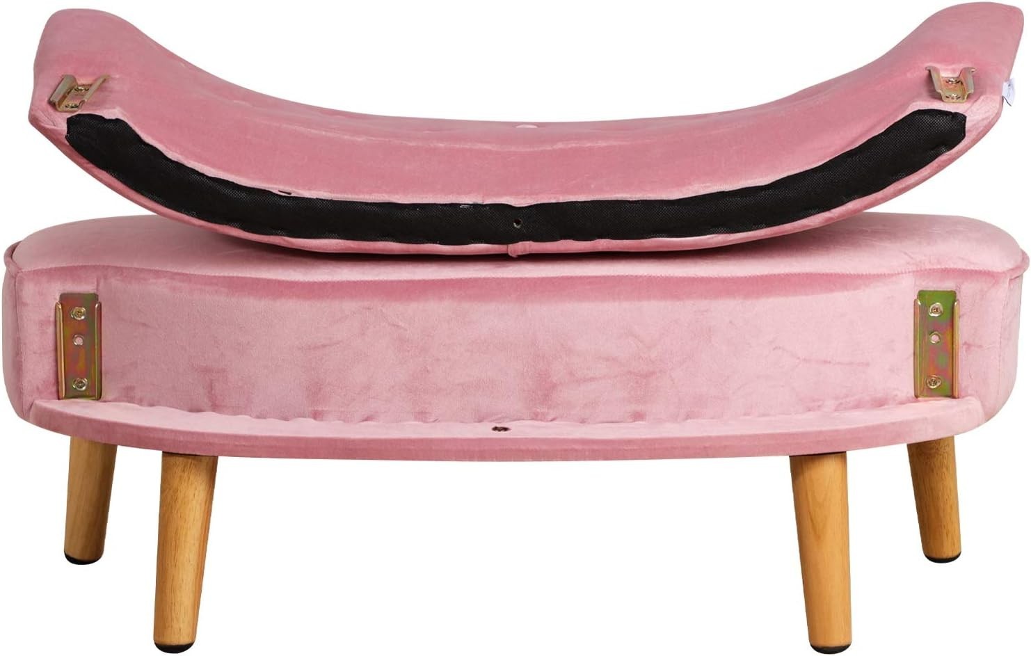 Soft Velvet Kids Sofa, 2-Seater Play Couch for Toddlers, Compact 90.5x44.5x57.5c
