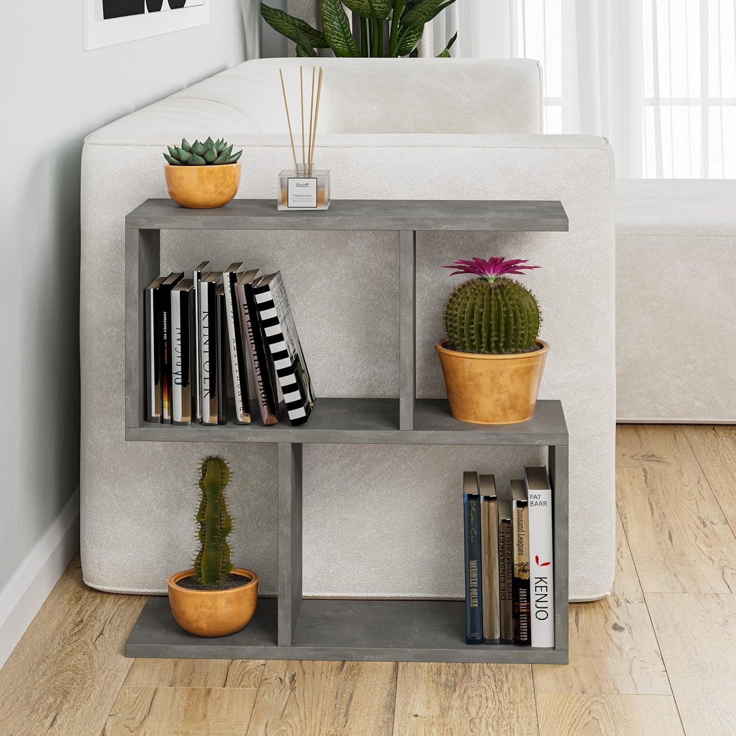 Retro Grey 2-Tier Storage Side Table – Space-Saving, Stylish Organizer