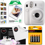 Instant Camera Bundle White 20 Film Shots Wall Album Selfie Lens