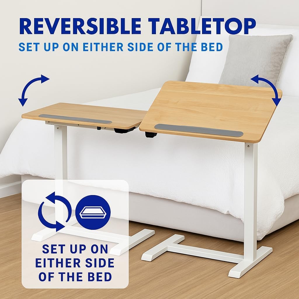 kowo Small Standing Desk, Battery-Powered Electric Height Adjustable Laptop Tabl