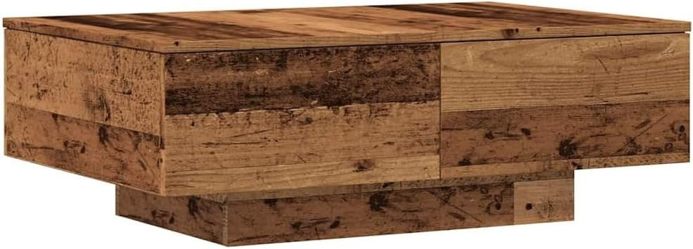 Brown Engineered Wood Coffee Table 90x60x31cm with Storage & Sturdy Design