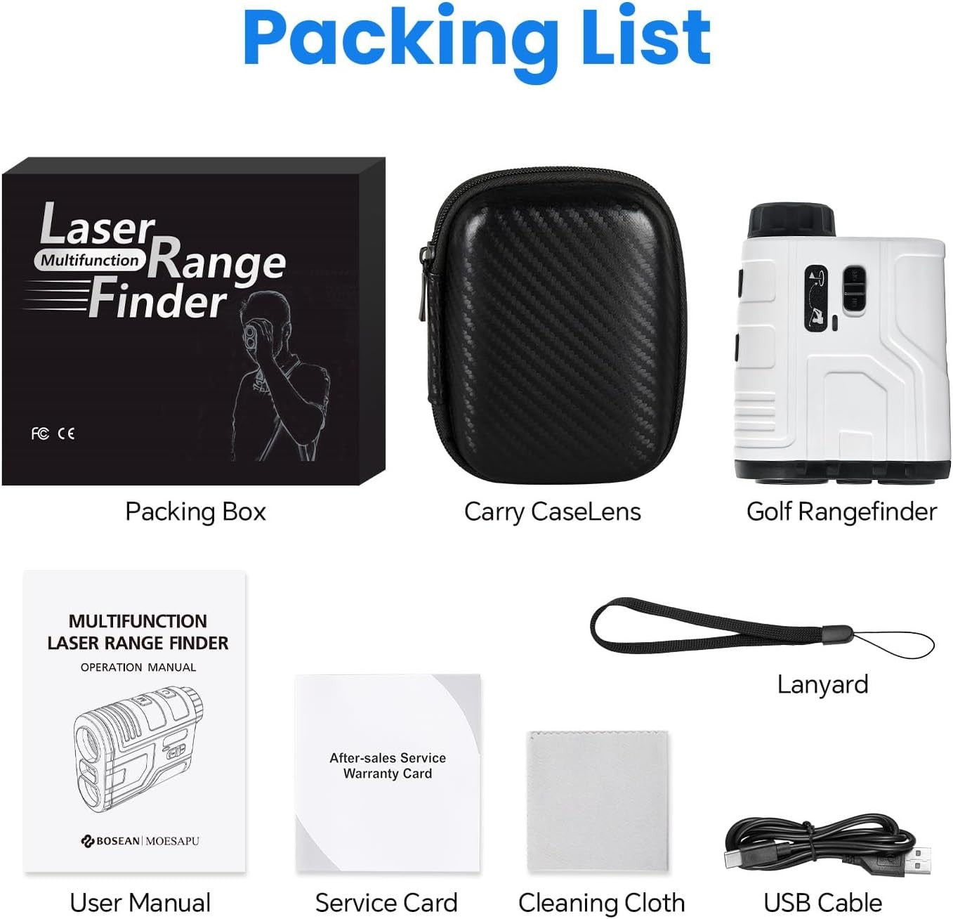 Golf Range Finder 1200 Yards Slope Flag Vibration Rechargeable