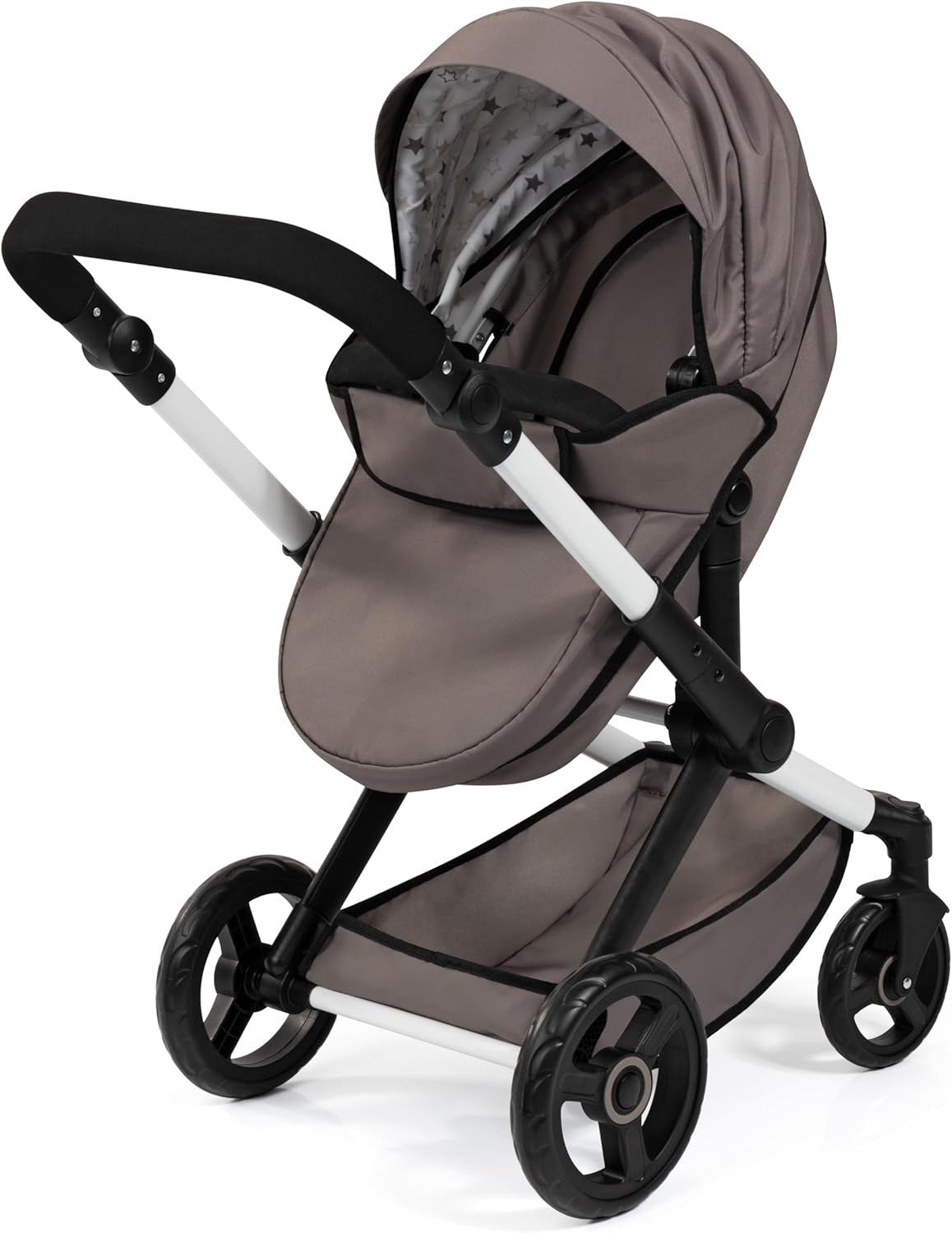 Modern Doll Pram Stroller Foldable Metal Frame Role Play Toy