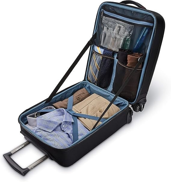 Expandable Soft Spinner Suitcase Ballistic Nylon USB Port RFID Pocket