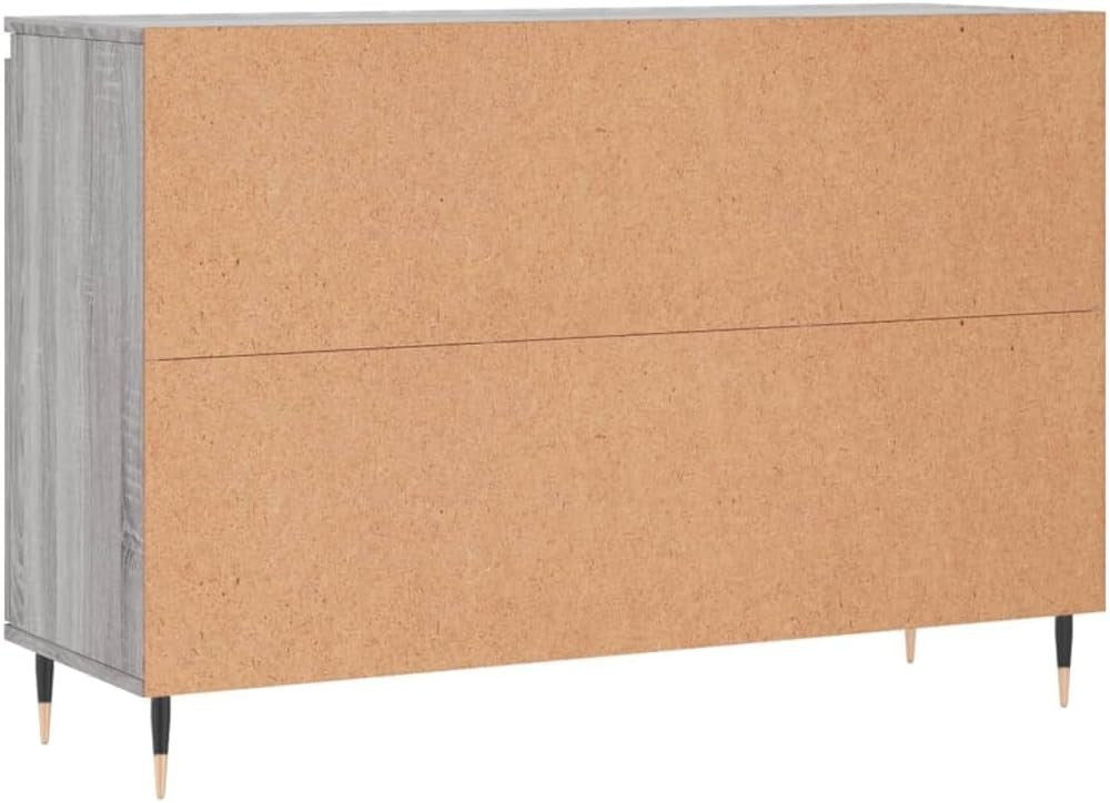 Modern Grey Sonoma Sideboard Storage Cabinet 104x35x70cm Dent Resistant