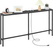 160cm Narrow Console Table with USB & Plug Sockets – Ideal for Hallway