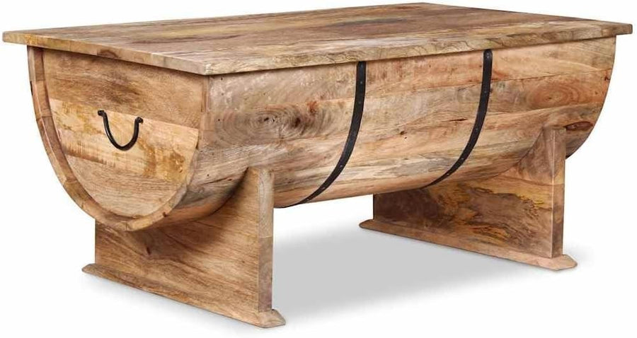 Solid Mango Wood Coffee Table with Storage | 88x50x40cm Rustic Vintage Living