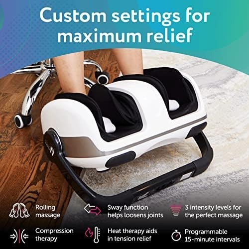 Shiatsu Foot & Leg Massager with Heat Deep Kneading Circulation Therapy