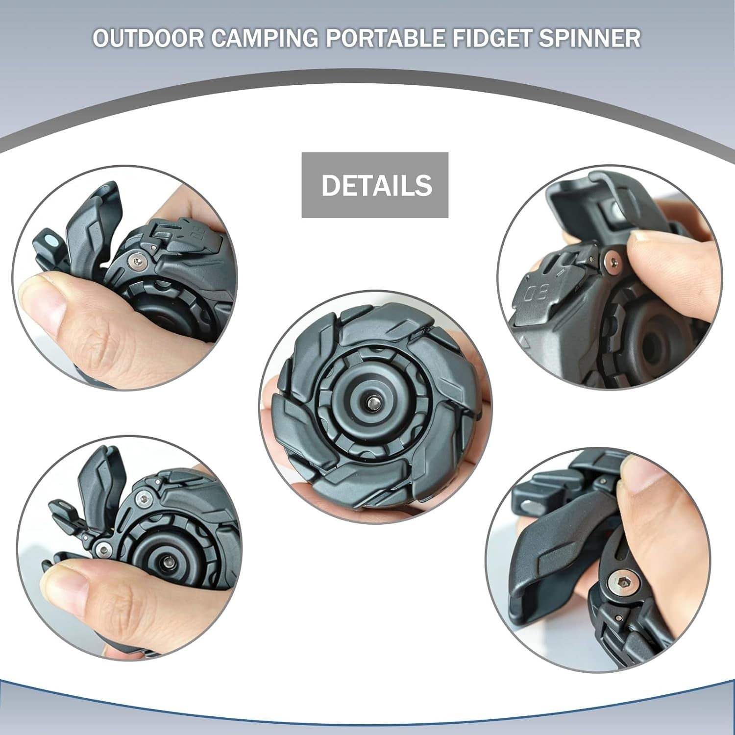 Metal EDC Fidget Slider Spinner Stress Relief ADHD Desk Toy