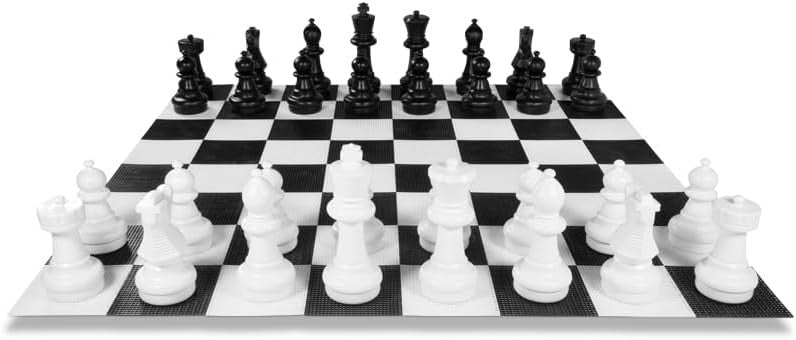 Giant 60cm Outdoor Chess Set Only | Durable 32-Piece Garden Lawn Game