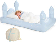 Kids Blue Inflatable Travel Bed Mattress with Carry Bag – Sleepovers