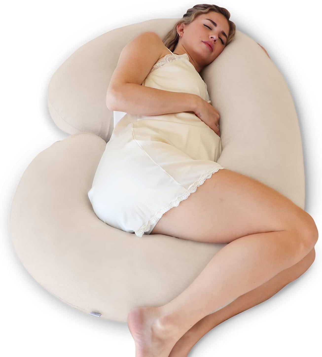 Full Body Pregnancy Pillow C Shape Maternity Support Back Hip Belly Sleep