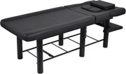 Wide Stationary Massage Table Adjustable Backrest Spa Beauty Face Bed