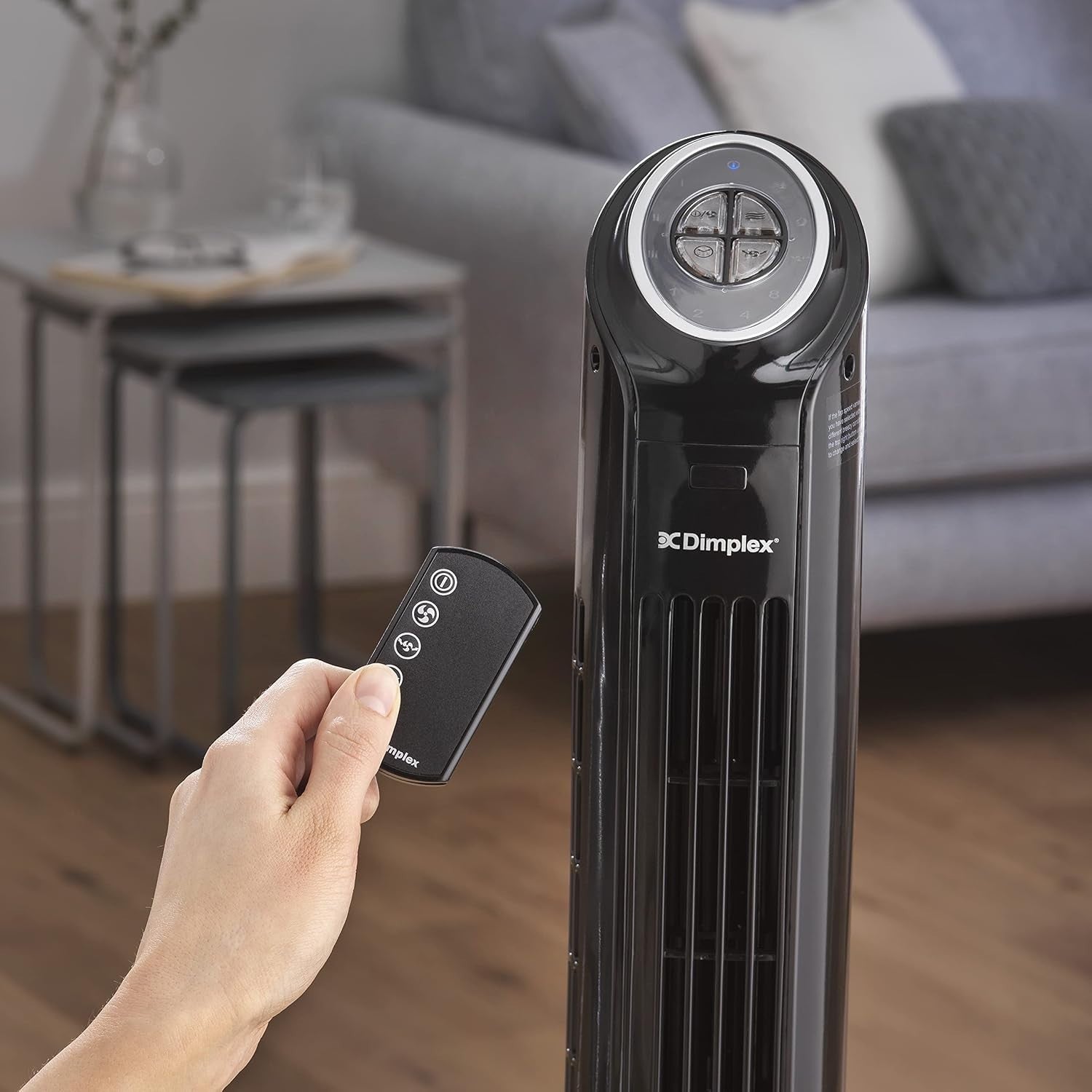 47.6cm Tower Fan – LED Display Quiet Cooling w/ Timer & Remote for Home Office