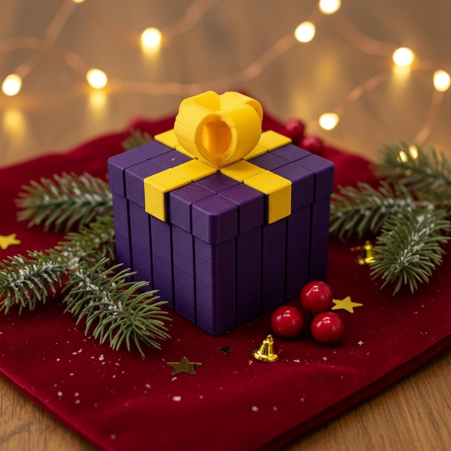 DIY 3D Printed Christmas Box Fidget Toy Building Blocks Stress Relief