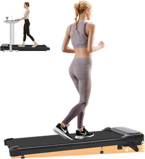Under Desk Treadmill Walking Pad with Incline 1-6.5 KM/H LED Remote