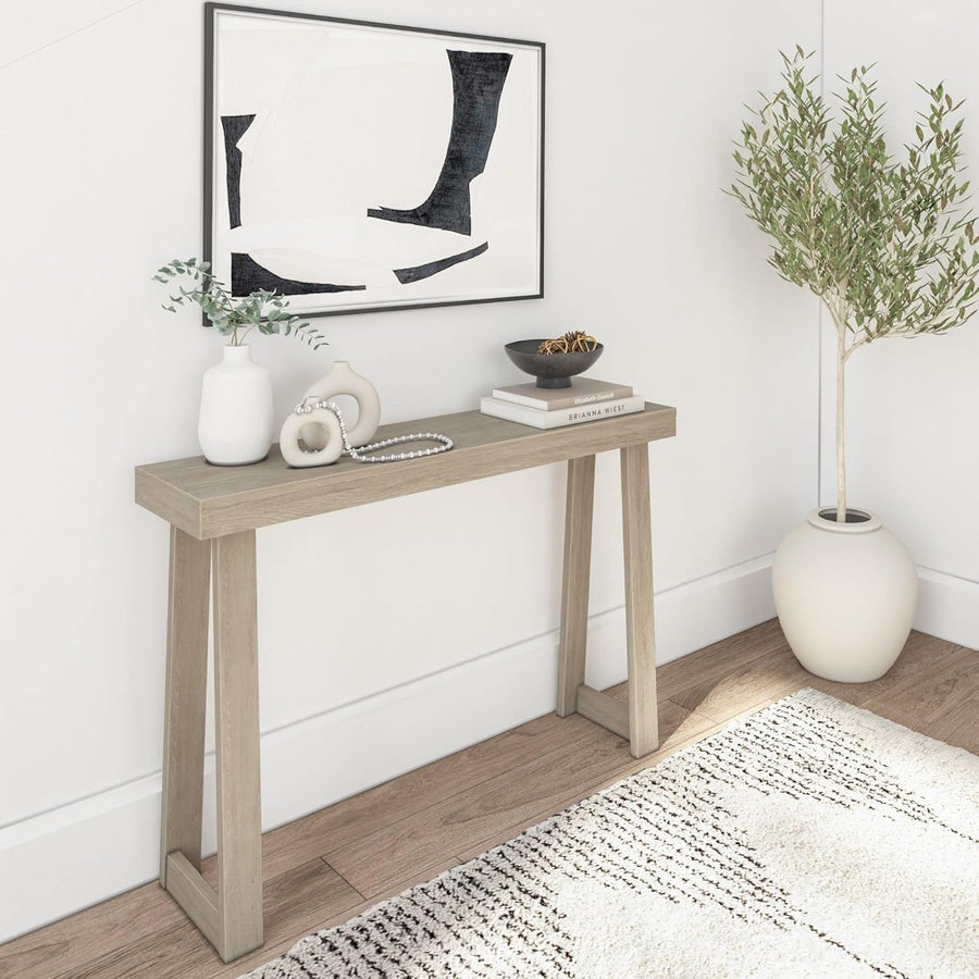 46 Inch Narrow Solid Wood Console Table – Stylish Hallway Sofa Accent