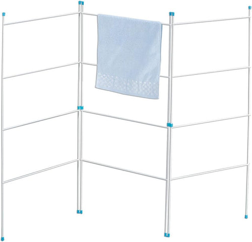 3 Fold Clothes Airer Indoor Outdoor Space Saving Laundry Drying Rack Aluminium
