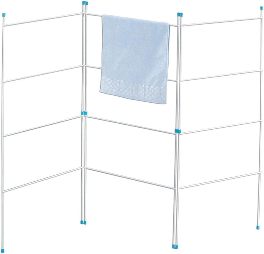 3 Fold Clothes Airer Indoor Outdoor Space Saving Laundry Drying Rack Aluminium