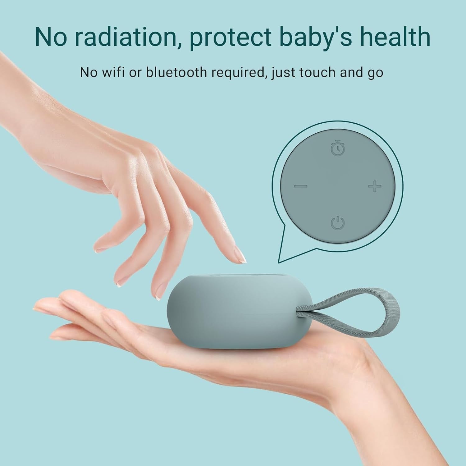 Portable Baby White Noise Machine with Timer & 12 Soothing Sounds