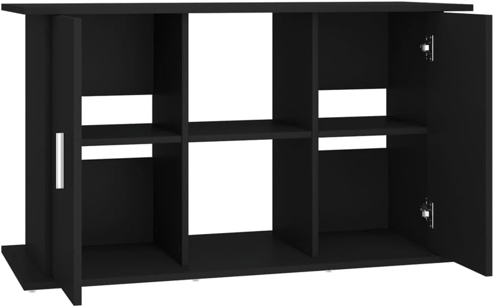 Black Engineered Wood Aquarium Stand Fish Tank Storage 101x41x58cm