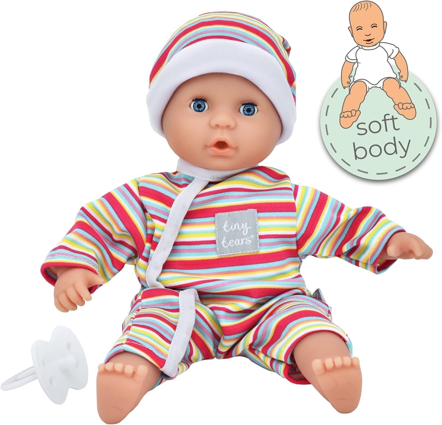 30cm Soft Baby Doll w 16 Sounds Cuddly Nurture Toy Dummy