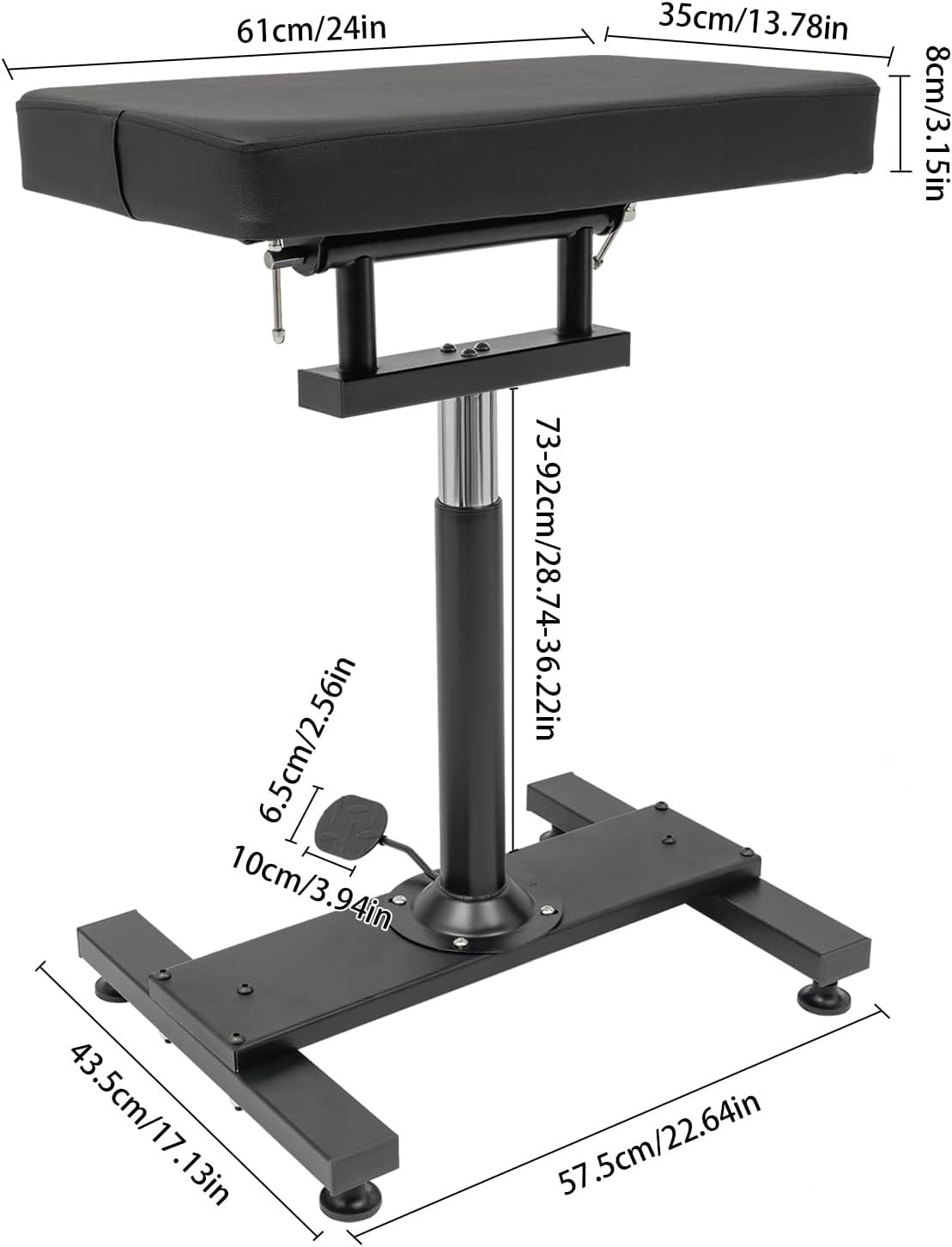 Hydraulic Lifting Tattoo Armrest Stand - Adjustable Height & 0-180° Angle & Max.