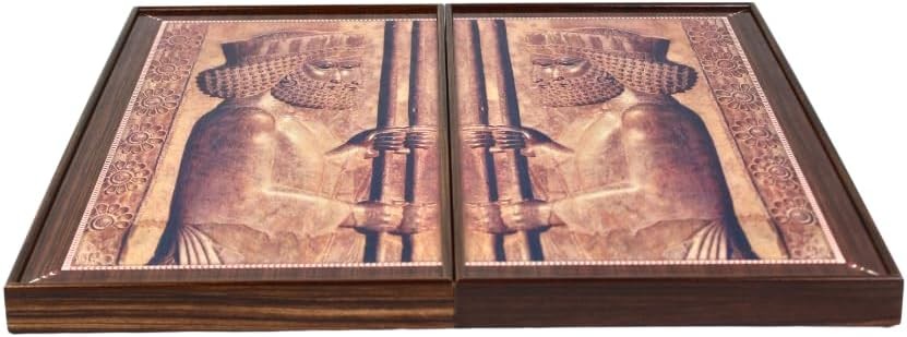 Wooden Backgammon Set 20 Inch Ancient Design Luxury Classic Board Game