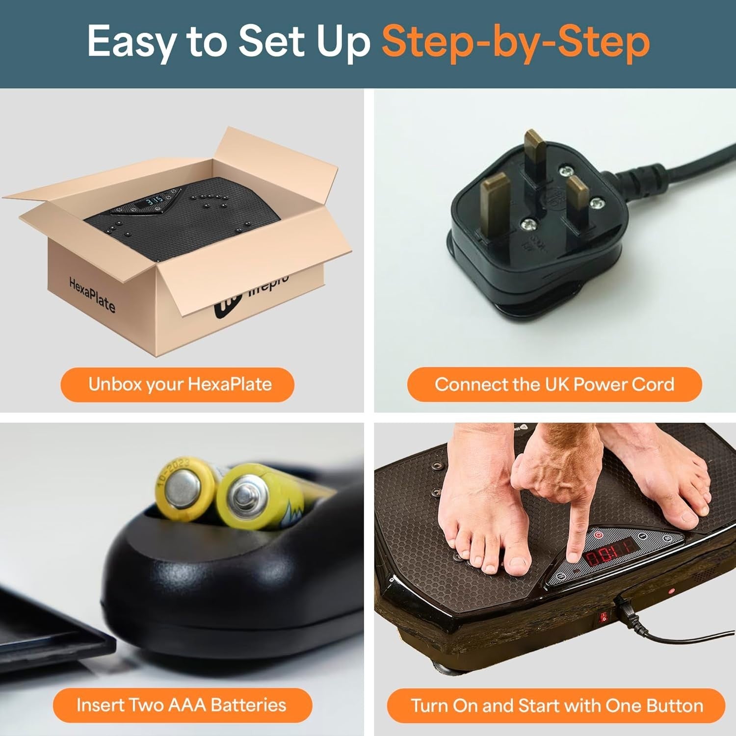 Hexaplate Vibration Fitness Platform 120 Levels 9 Programs Pain Relief