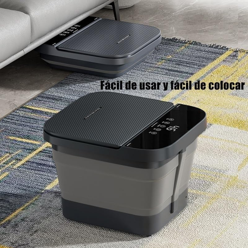 Collapsible Foot Spa w/ Heat, Bubbles, Vibration & 6 Massage Rollers