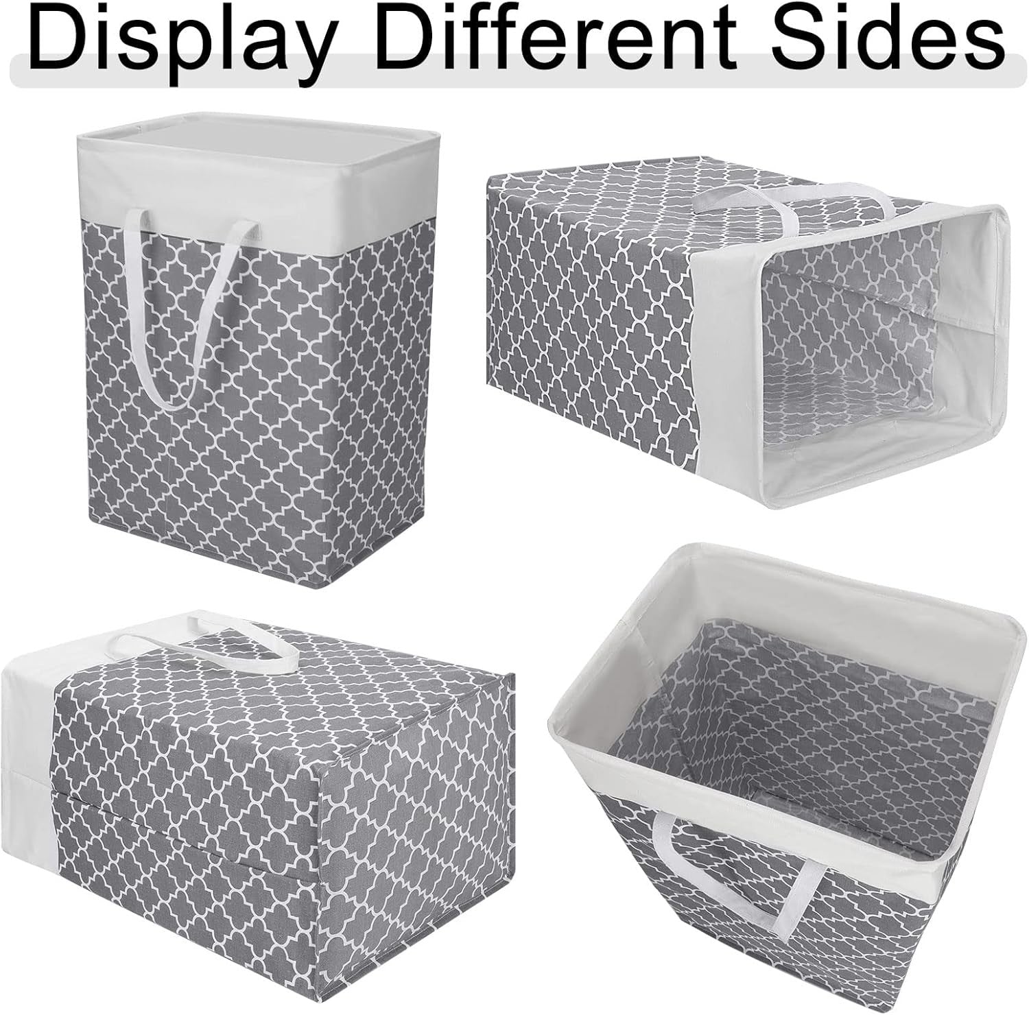 6pcs Foldable Laundry Hampers Waterproof Baskets with Handles for Bedroom Toy