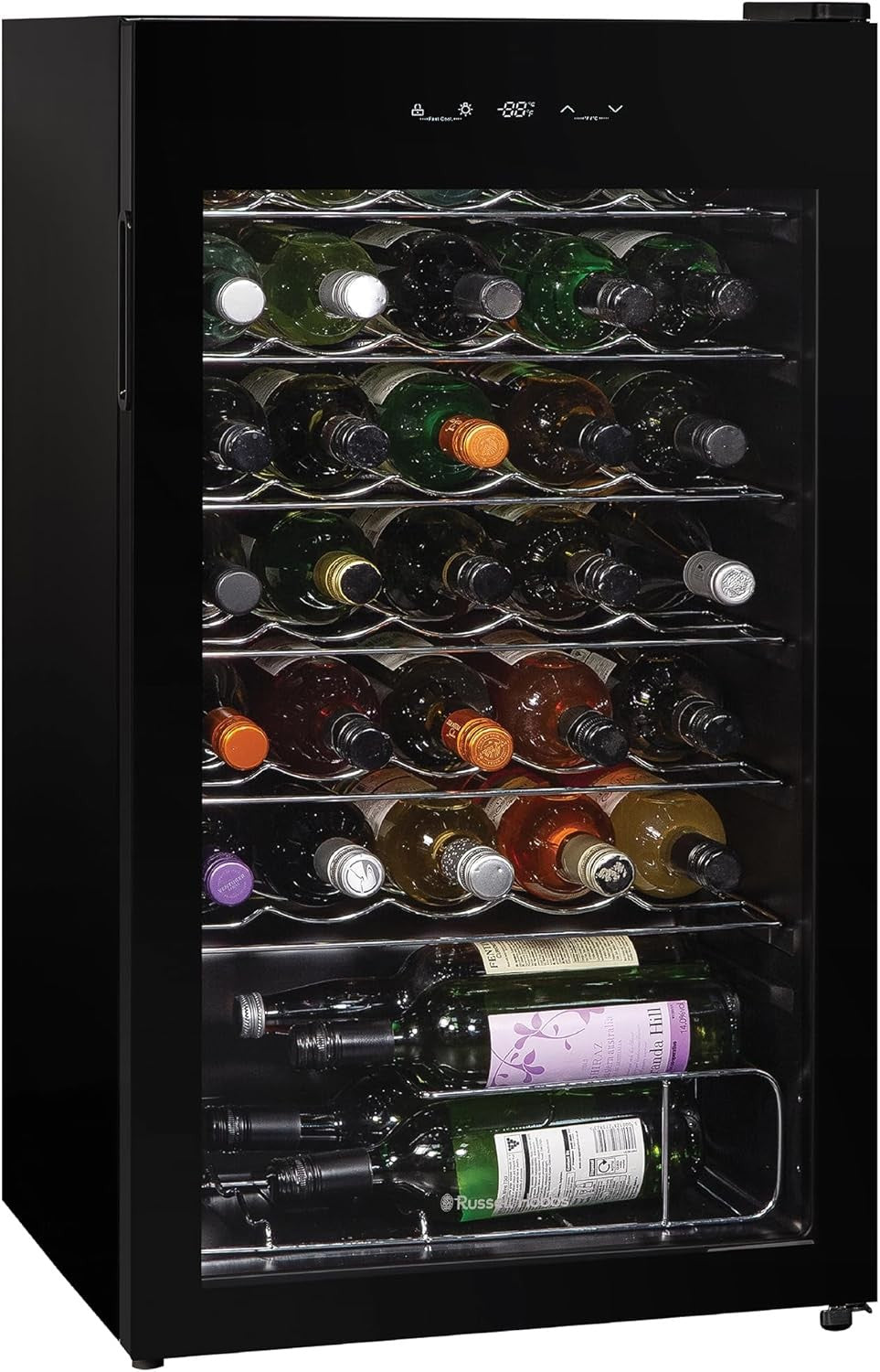 34 Bottle Wine & Drinks Fridge Undercounter Glass Door LED Touch Control