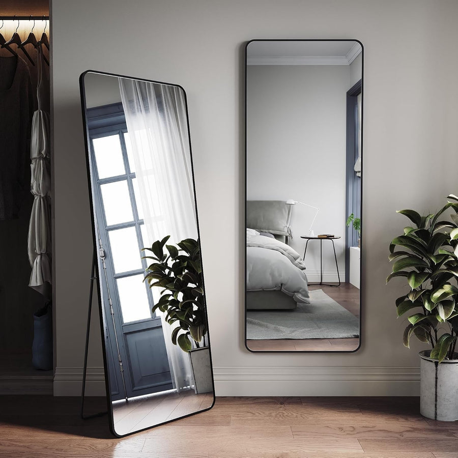 Full Length Mirror 160x60cm Black Frame Wall Leaning Floor Standing