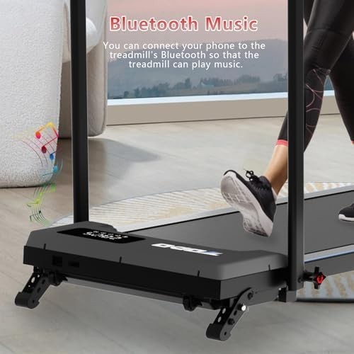 Foldable 2-in-1 Walking Pad Treadmill 4-Level Incline Quiet Home Office