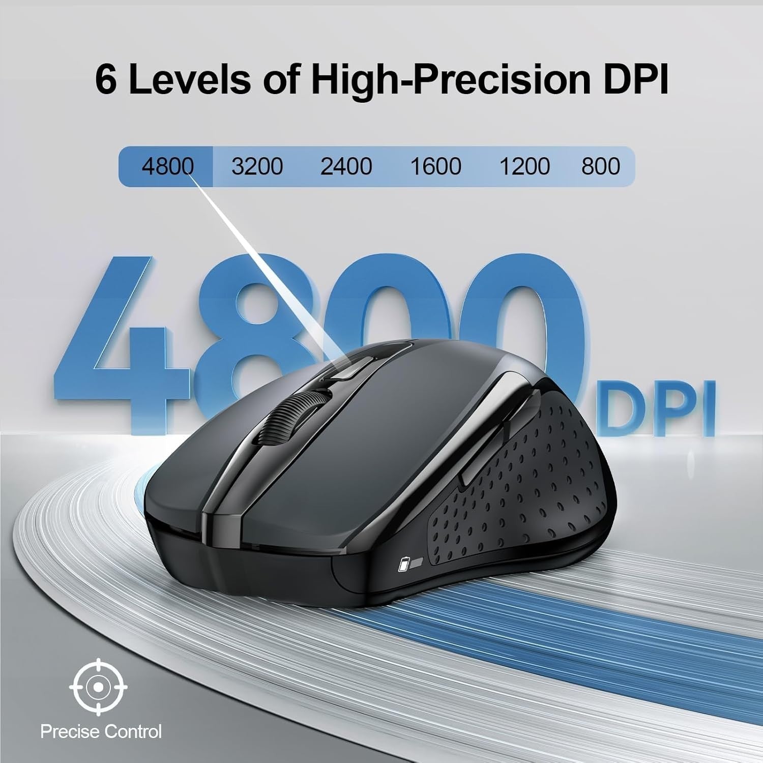 Silent Bluetooth Wireless Mouse 6 Button Adjustable DPI Ergonomic Laptop PC