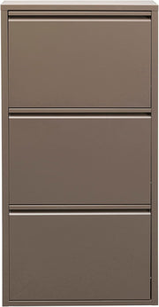 Slim Space-Saving 3-Tier Flip Shoe Cabinet, Dust-Proof Storage for 6 Pairs, Taup