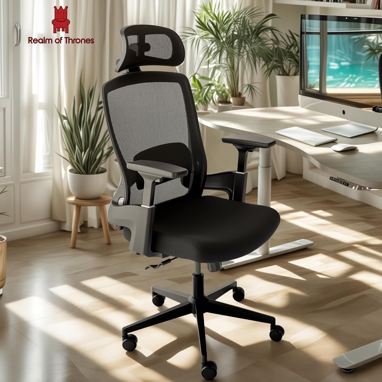 Ergonomic Office Chair Black Mesh Executive Swivel Computer Desk Seat New