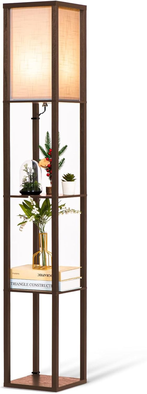 Floor Lamp with Shelves 3 Tier Modern LED Standing Lamp Storage Unit