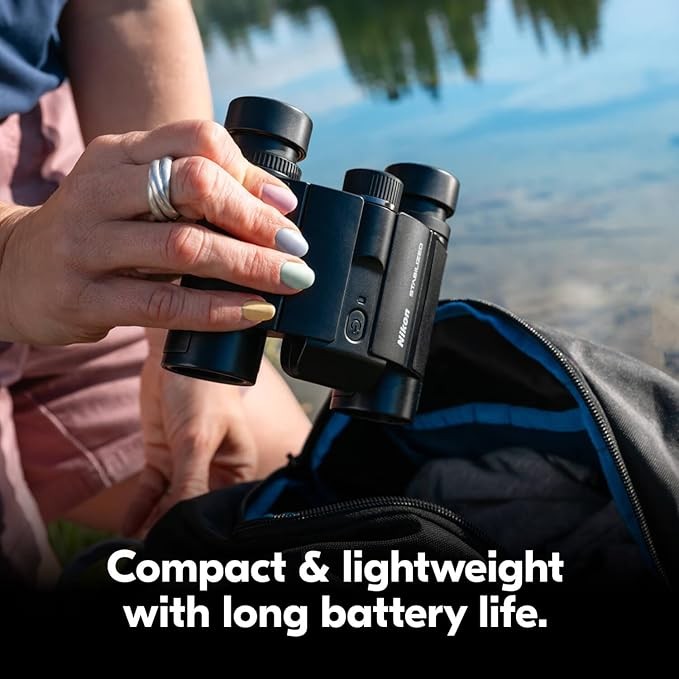 10x25 Stabilised Binoculars Anti-Shake HD Optics Clear View Lightweight Travel