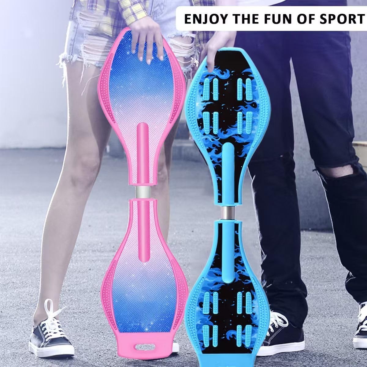 Youth Caster Board LED Light Up Longboard Skateboard for Kids