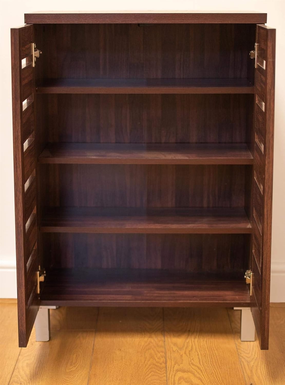 2 Door Shoe Storage Cabinet Slim Organizer 60x33x87 cm Brown