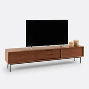 Modern Walnut TV Unit 200cm | Media Console Cabinet | Up to 75” Screen