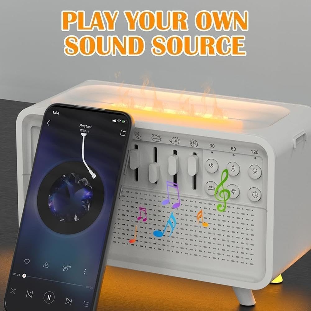 4-in-1 White Noise Machine with Bluetooth Speaker Humidifier & Night Light